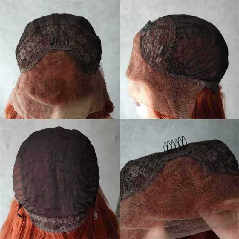 Perruque violette longue bouclée naturelle ondulée pour femmes