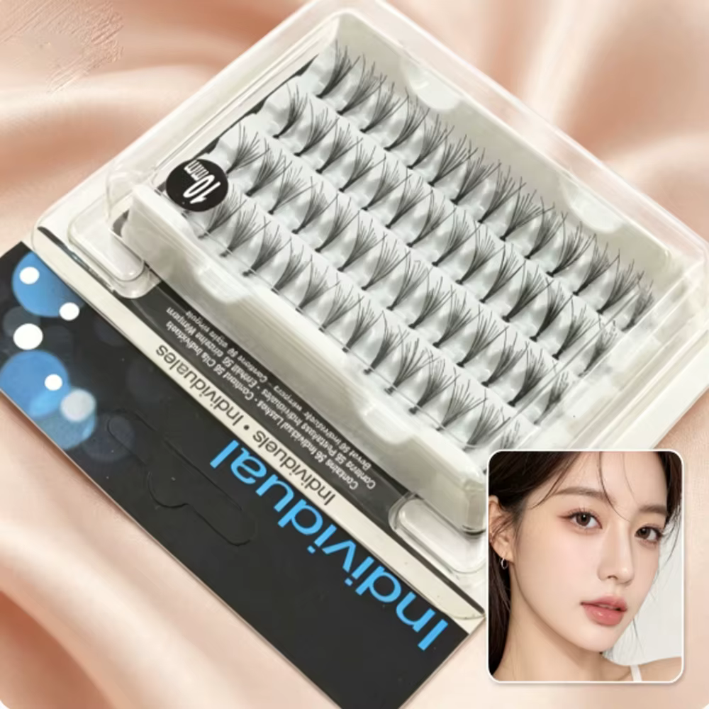 Extensions de cils individuels en touffes naturelles extraordinaires pour maquillage professionnel