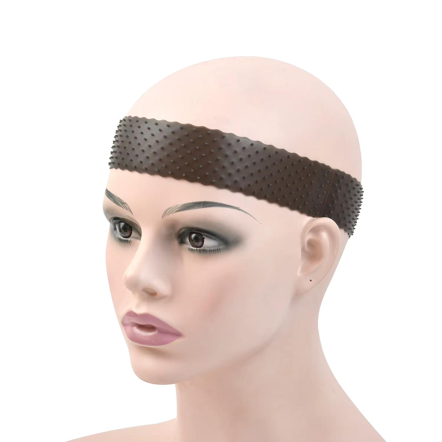 1 Bandeau en silicone antidérapant et extensible pour perruque