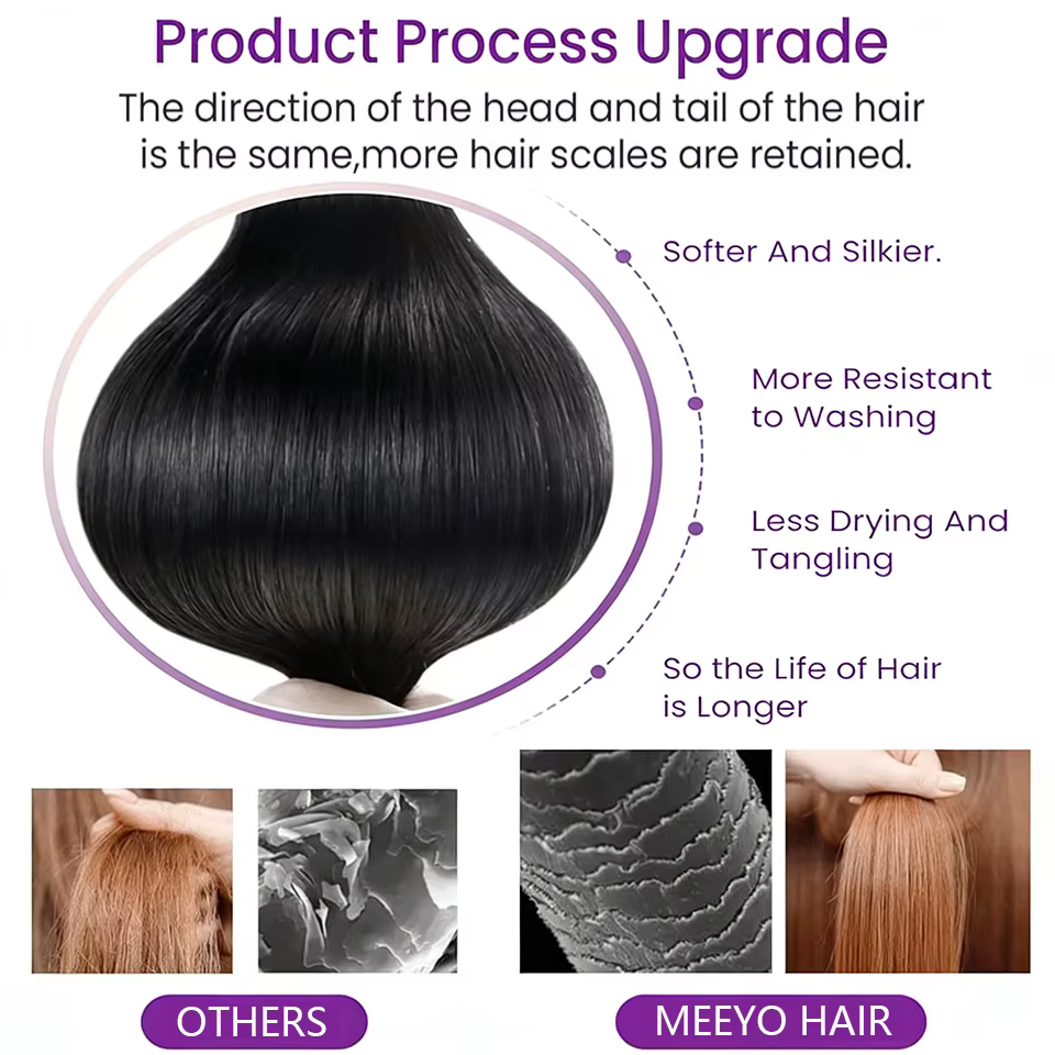 Extensions de cheveux à bandes adhésives