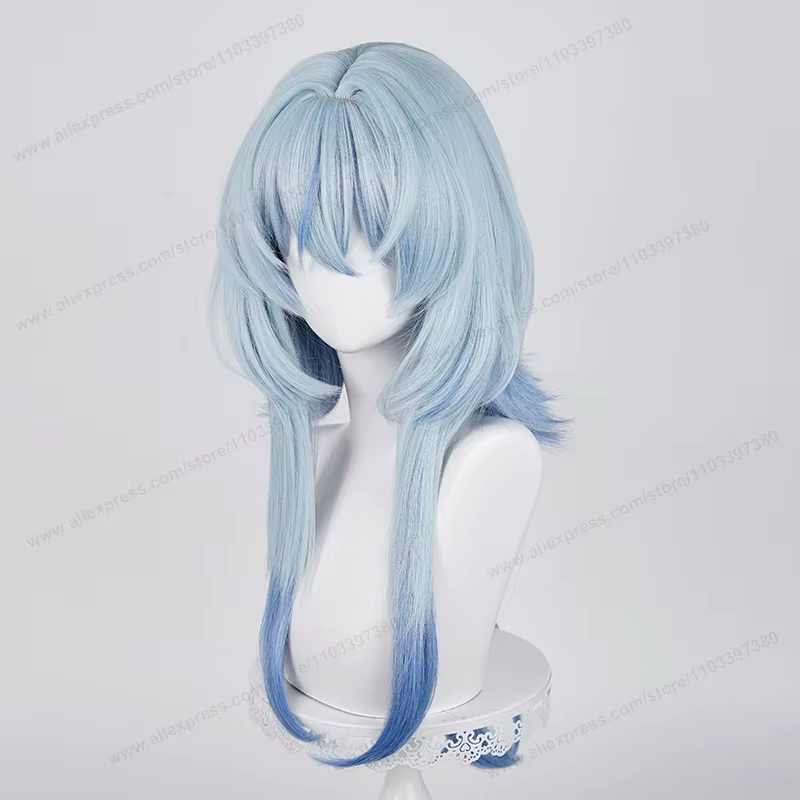 The Shorekeeper Cosplay perruque cheveux synthétiques 74 cm cheveux longs bleu dégradé femmes cheveux résistants à la chaleur perruques de haute qualité