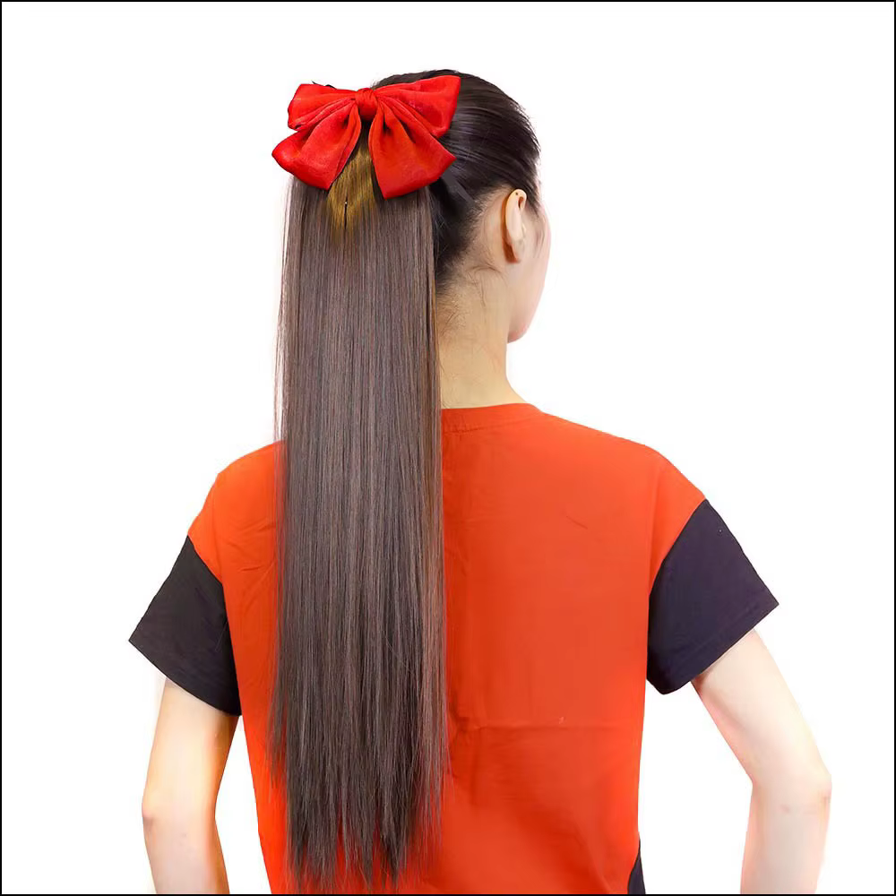 Extensions de cheveux queue de cheval avec nœud