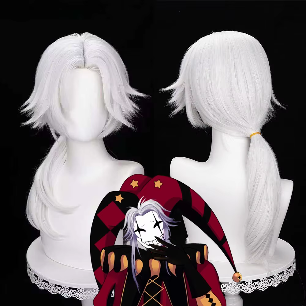 Perruque de Cosplay Anime The Freak Circus Pierrot pour hommes et femmes