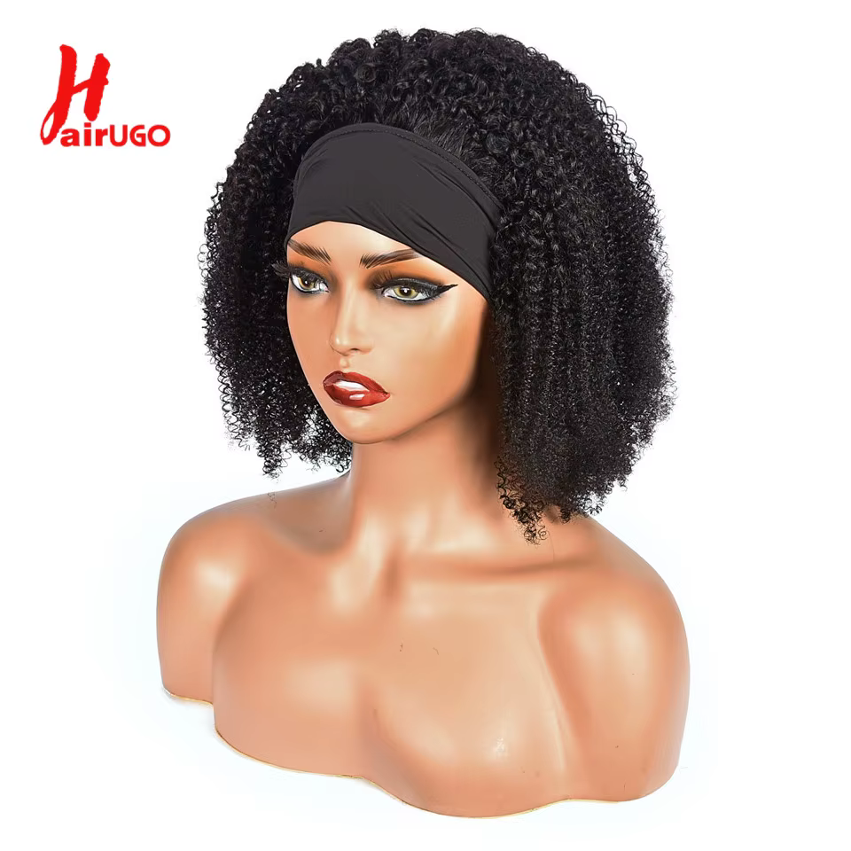 HairUGo-Perruques de cheveux humains bouclés crépus pour femmes