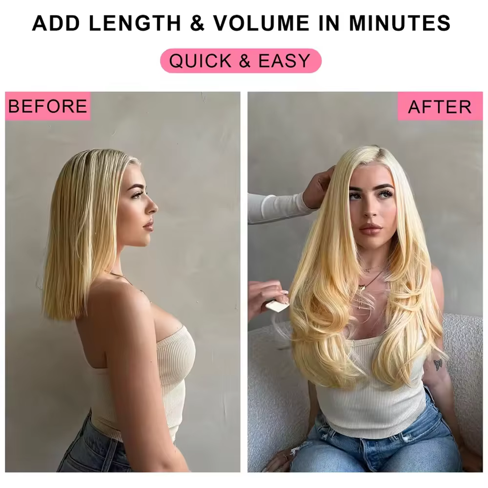 Clip dans les Extensions de cheveux 8 pièces 613