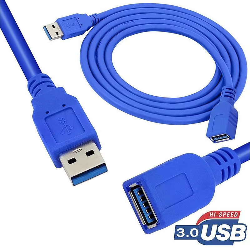 Câble d'extension USB 2.0 de 2m/3m, USB mâle vers femelle, USB 3.0/2.0, câble d'extension de transmission de données à vitesse rapide pour ordinateur portable