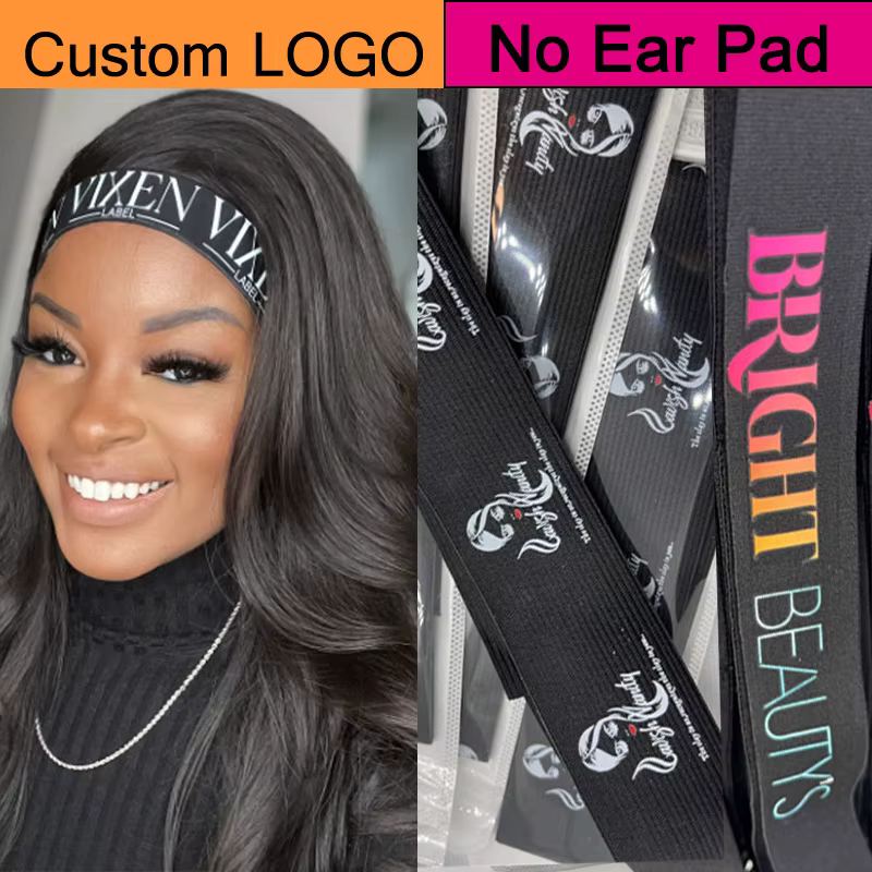 Bandes élastiques pour perruque avec Logo personnalisé