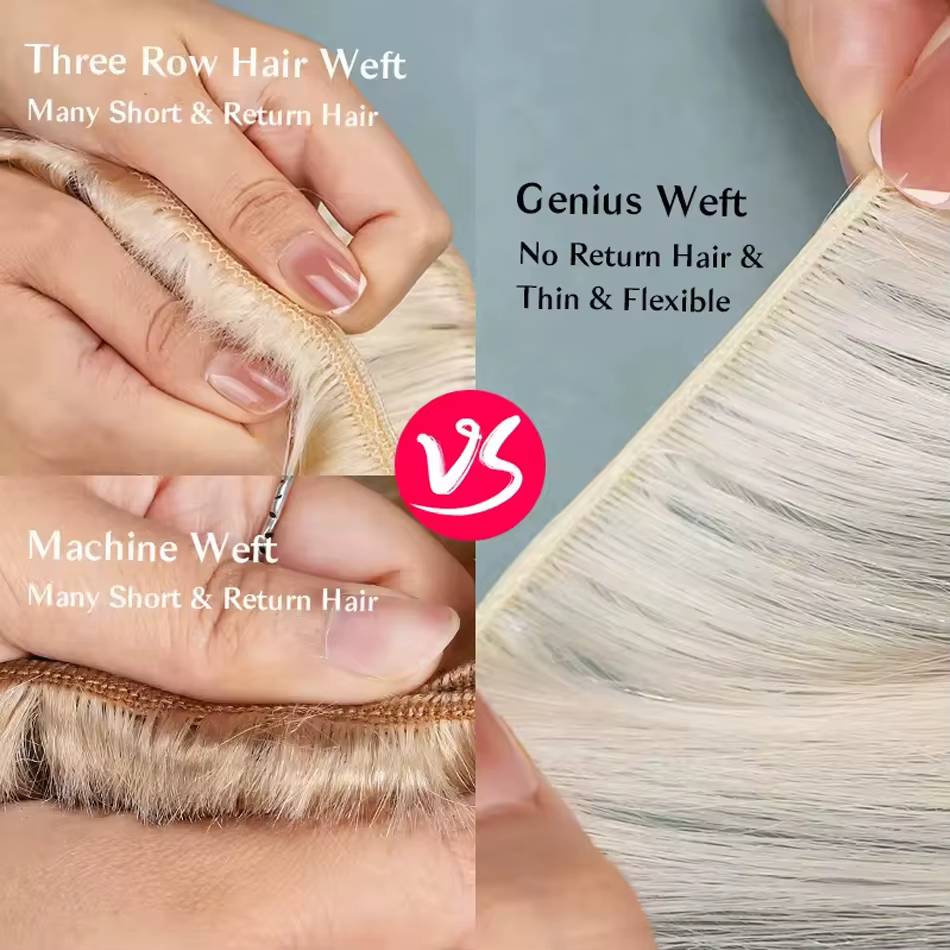 Extensions de cheveux humains lisses Remy européens