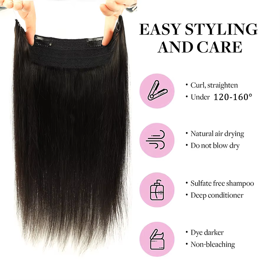 Halo Hair Extensions de cheveux 100% humains