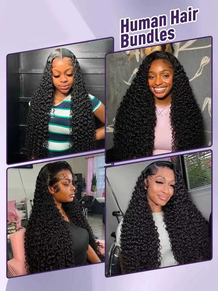 Lots de Cheveux Humains Ondulés Profonds (Loose Deep Wave) de 32