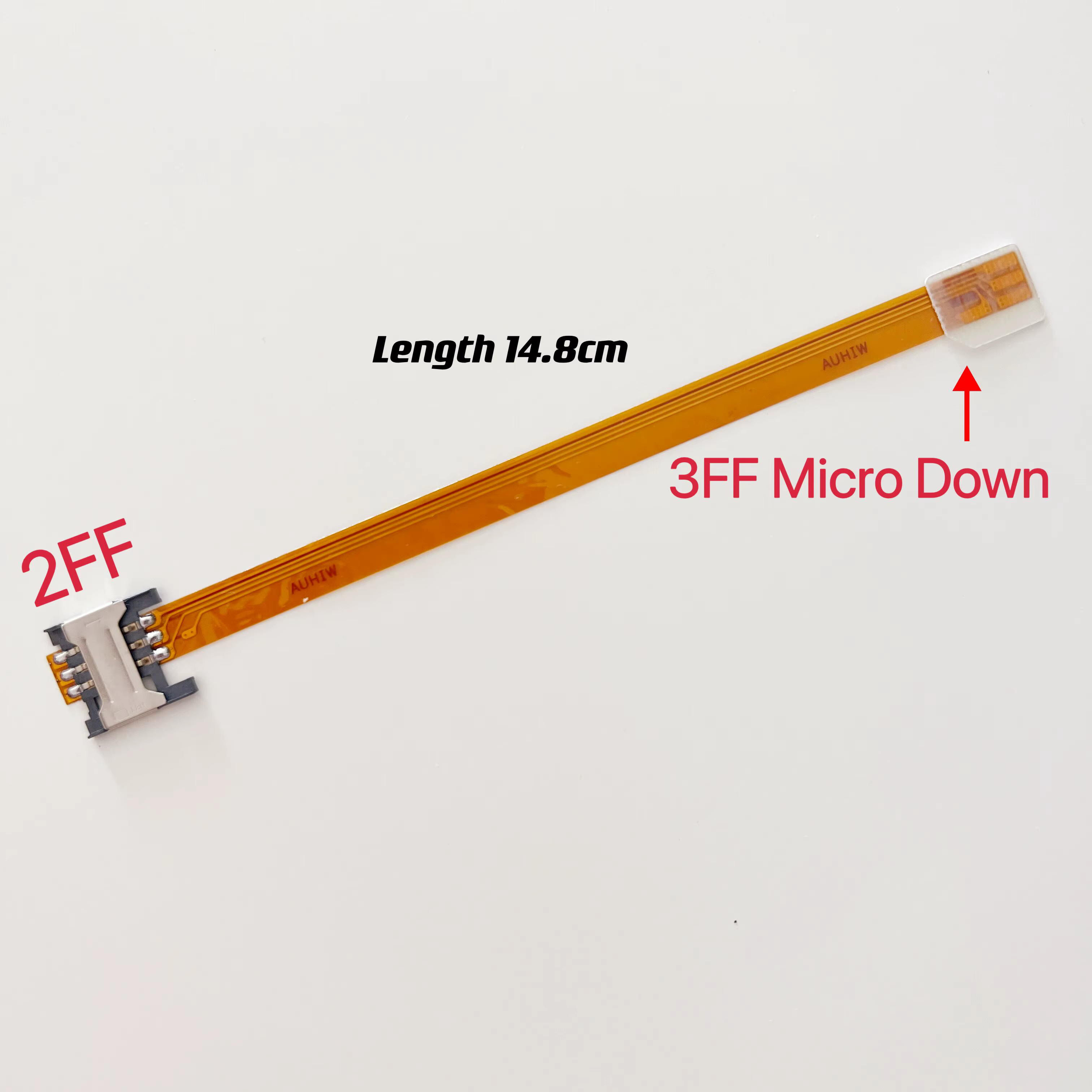 Convertisseur d'extension de carte SIM Standard 2FF vers carte Sim Standard 3FF Micro 2FF, Extension de câble souple, adaptateur 148mm