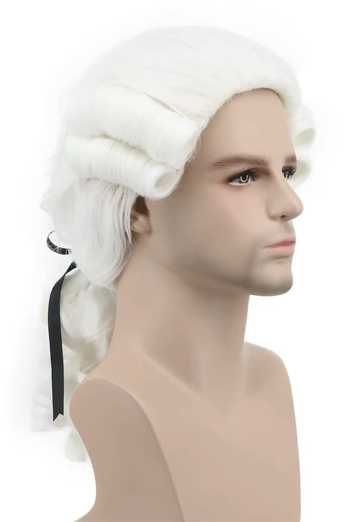 Perruque gothique coloniale pour hommes