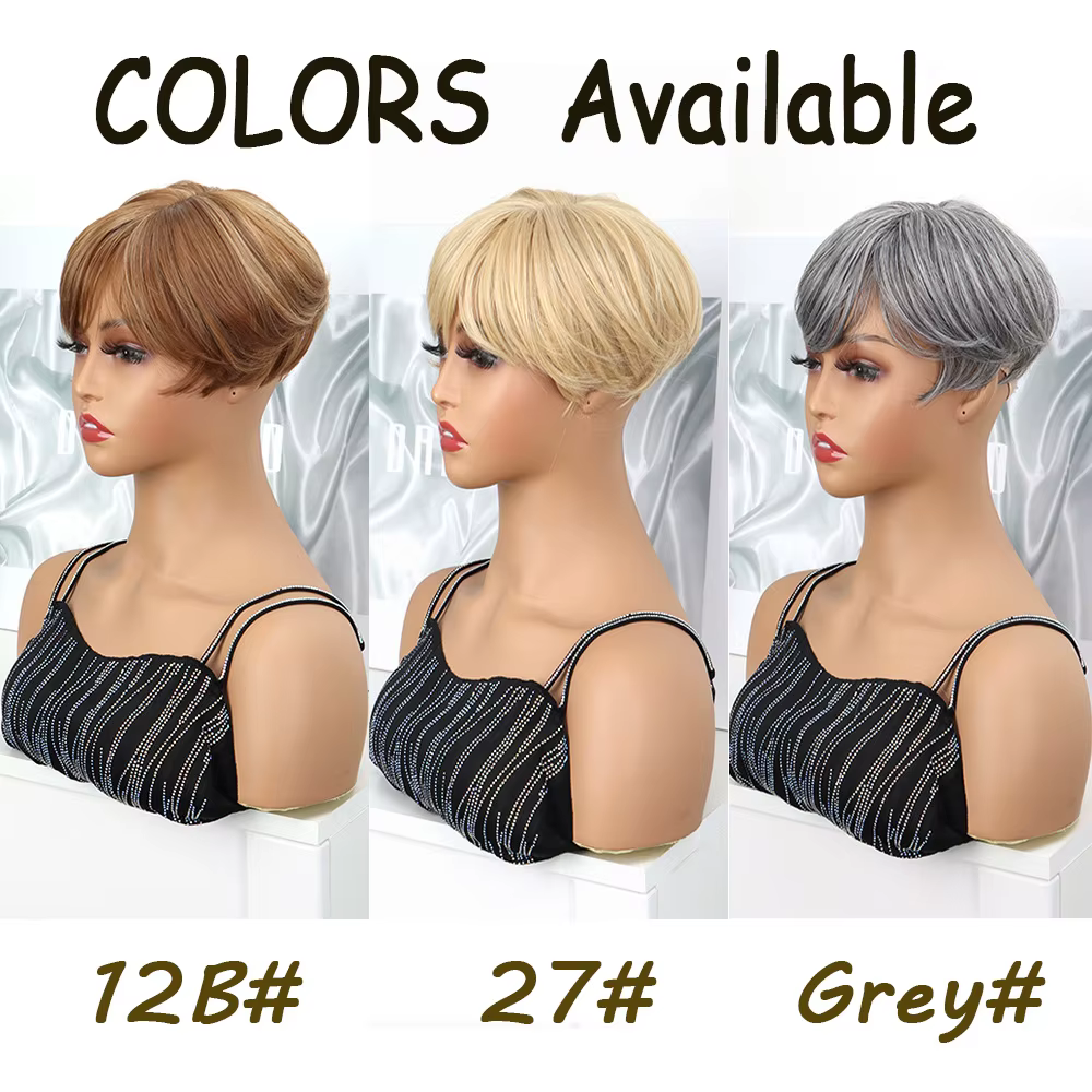Extensions capillaires synthétiques courtes pour femmes