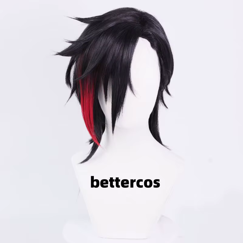 Jeu Arcane saison 2 Vi Jinx Cosplay perruque Vi cheveux noirs et rouges pour femmes hommes Halloween carnaval fête LOL
