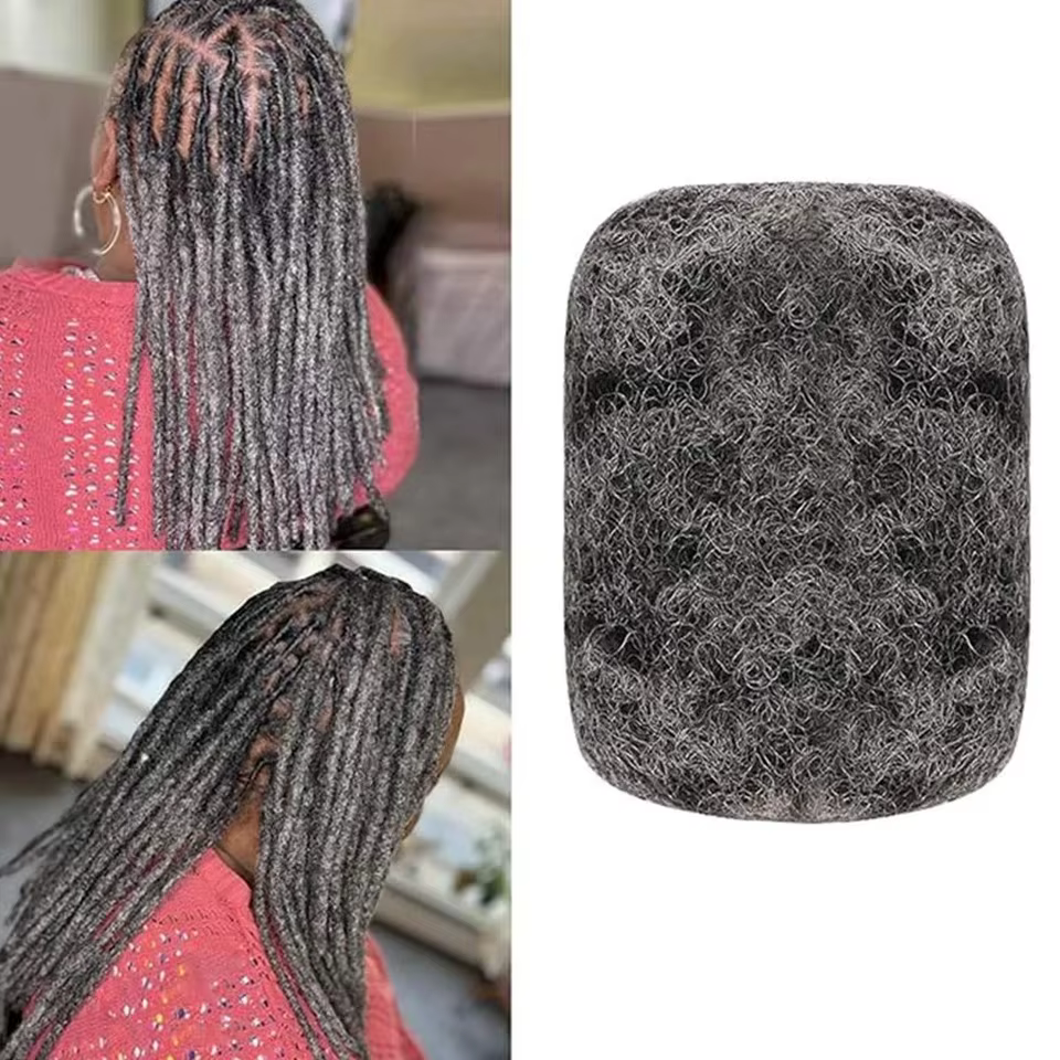 Extensions de cheveux humains afro crépus en vrac gris sel noir naturel/marron/gris-léger pour tresser