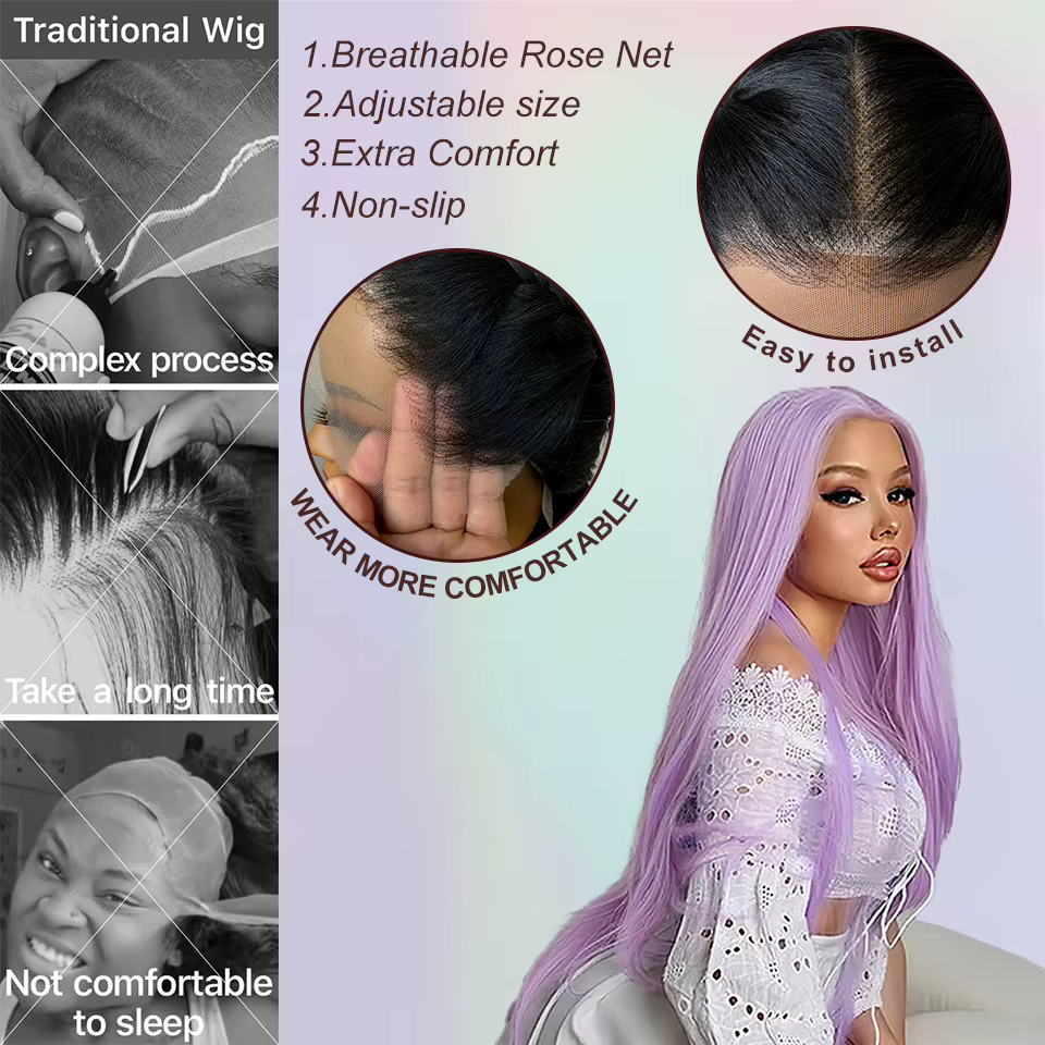 Perruque Lace Front Wig synthétique HD