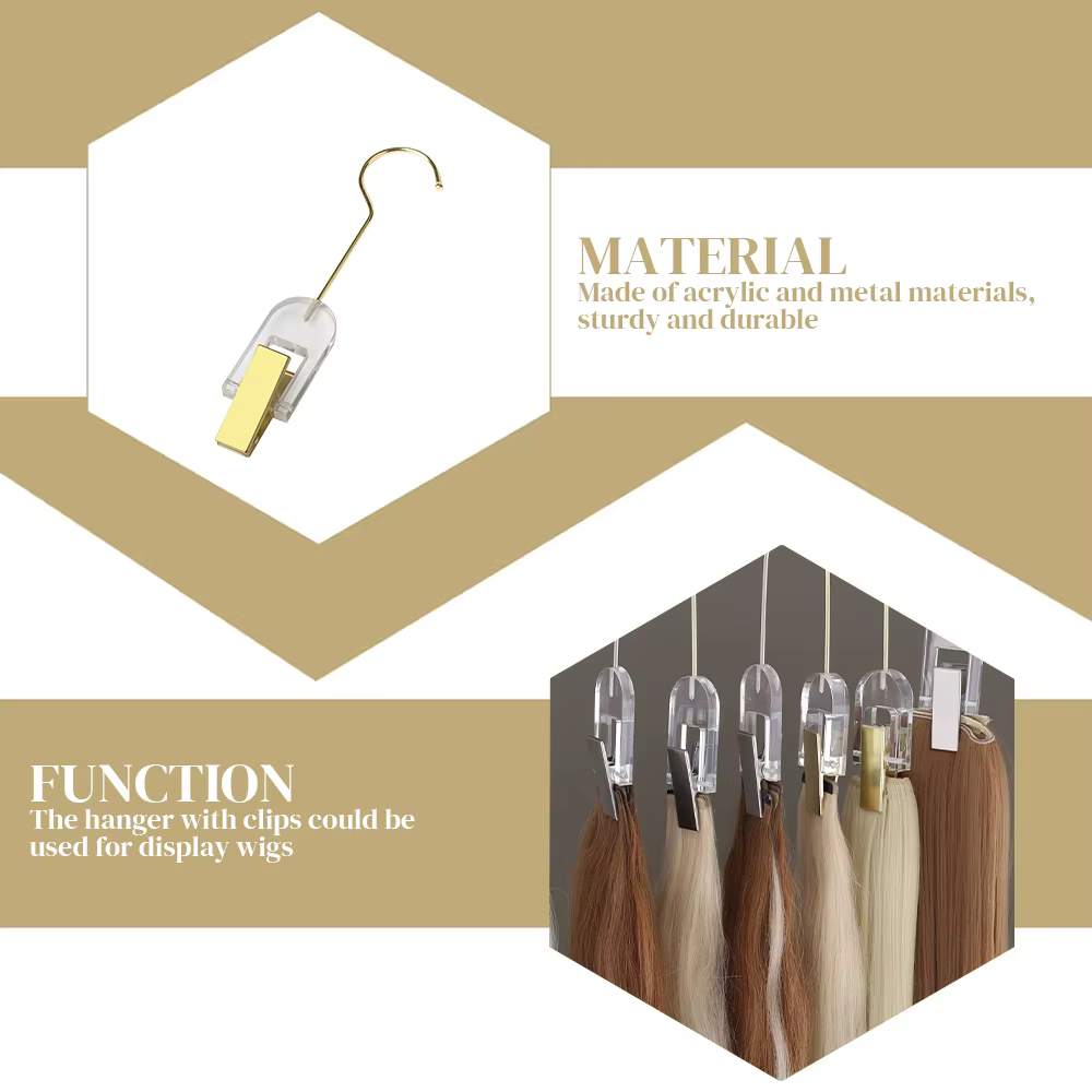 Cintres d'extension de cheveux en acrylique pour vêtements