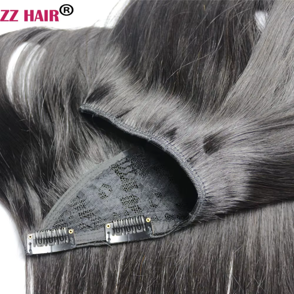 ZZHAIR 100% Extensions de cheveux humains brésiliens Remy 120g-200g 16 "-26" U pièce perruque Clip-in naturel droit