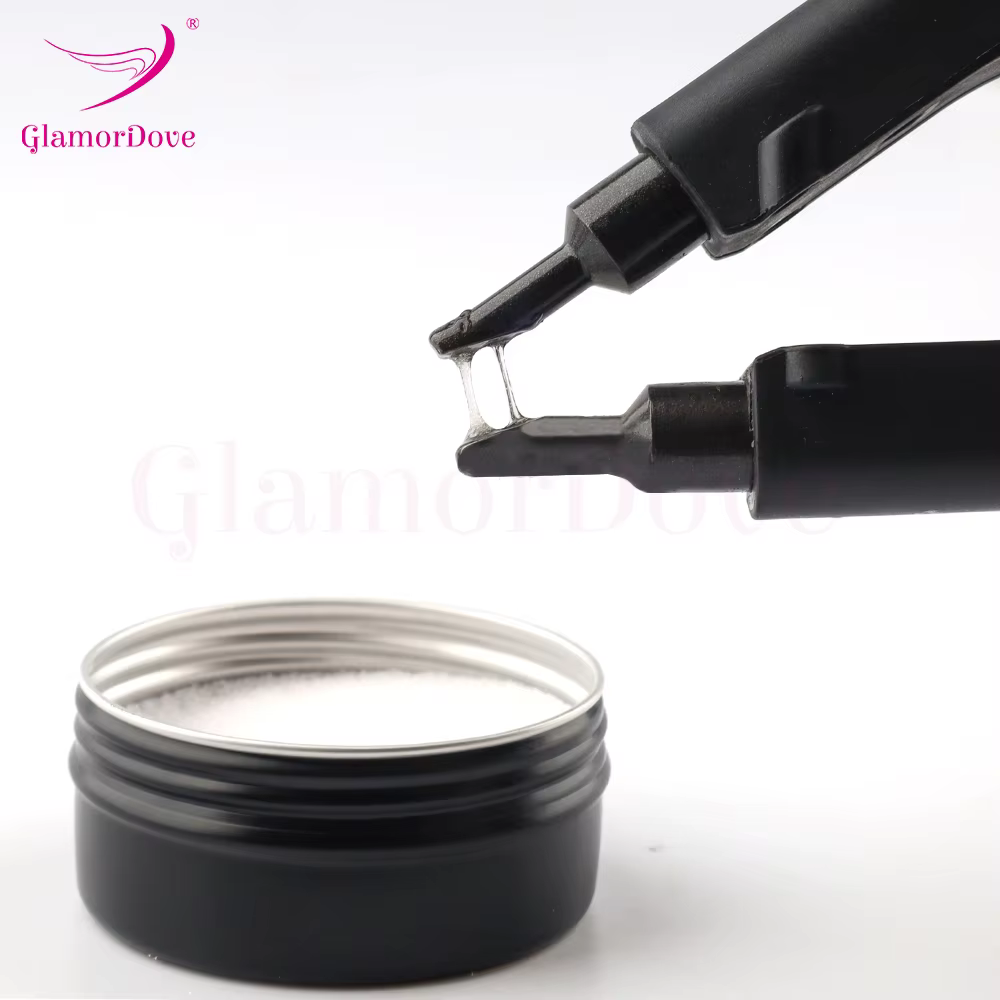 Poudre de colle à la kératine – Adhésif Fusion pour extensions de cheveux pour pointe en U