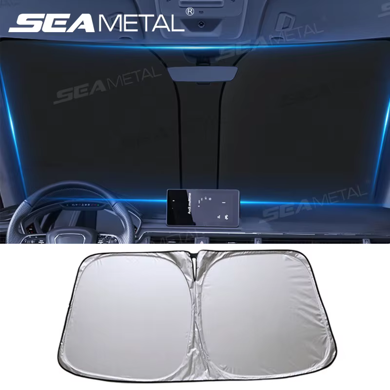 SEAMETAL pare-brise de voiture pare-soleil couverture pliable fenêtre avant pare-soleil blocs UV réfléchissant voiture Parasol pare-soleil protecteur couverture
