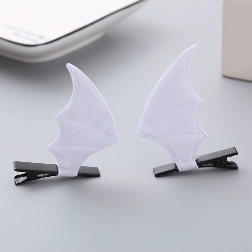 Pince à cheveux frange 3D avec ailes de chauve-souris douces