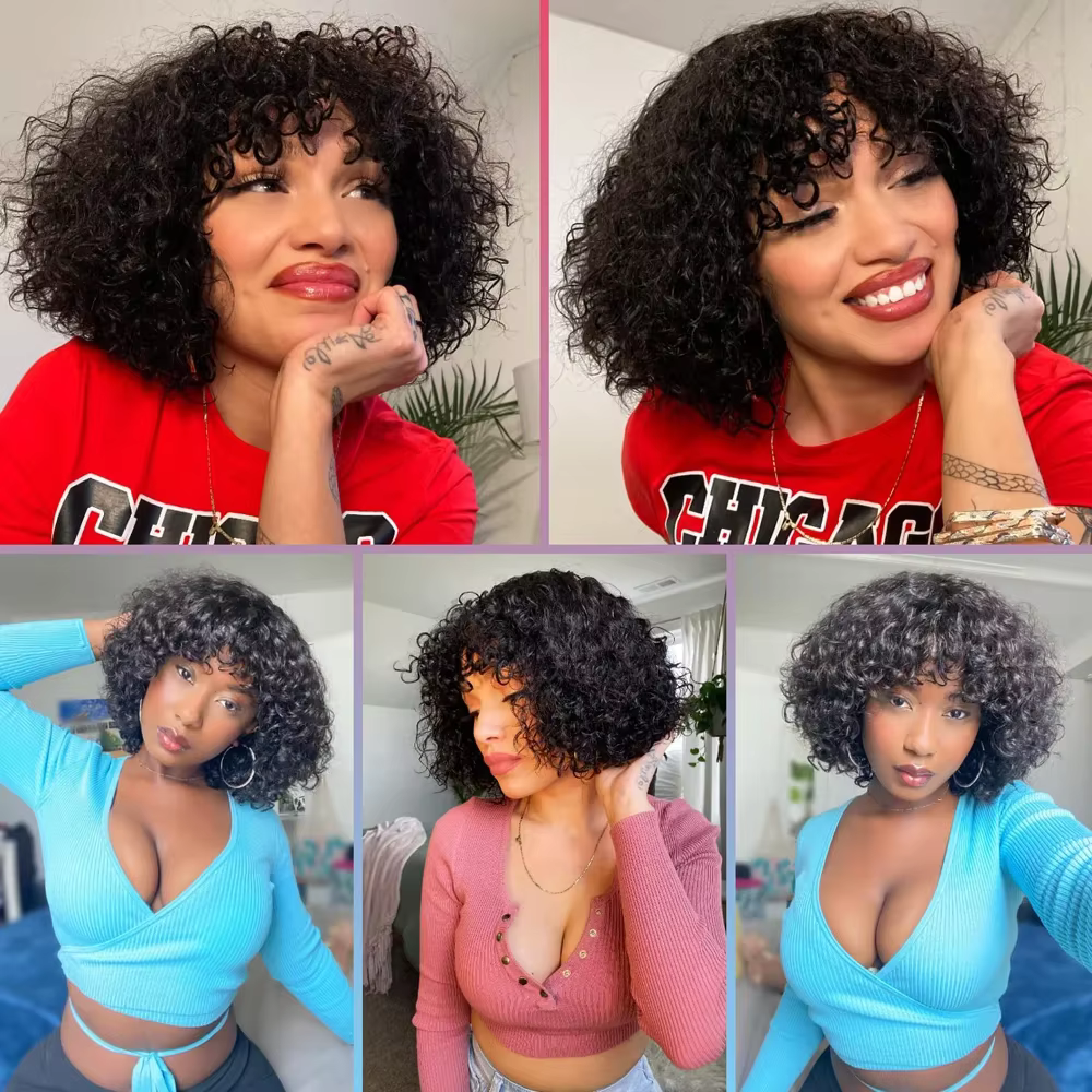 Perruque en cheveux humains vierges 100% naturels