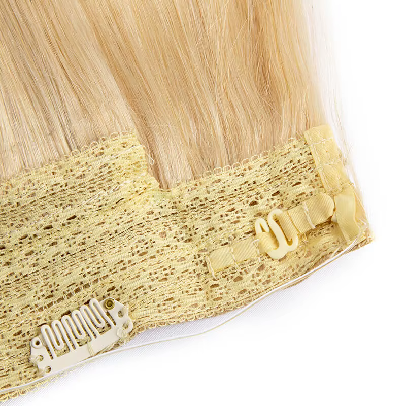 Extensions de cheveux humains à clipser