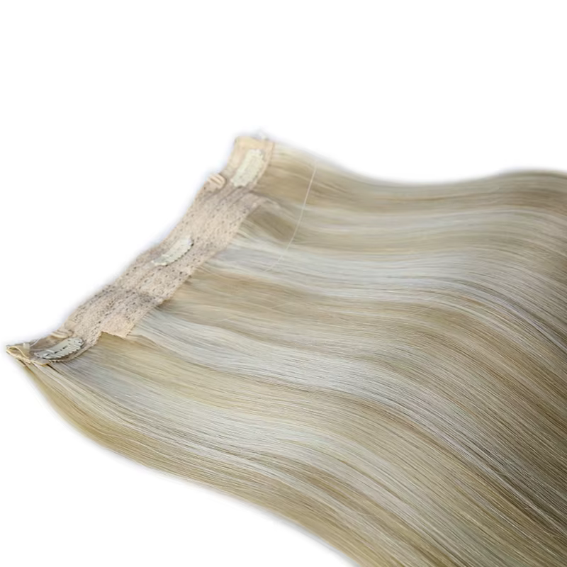 Extensions de cheveux naturels brésiliens à fil invisible