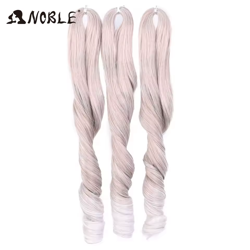 Cheveux nobles 18 pouces français bouclés Crochet tressage