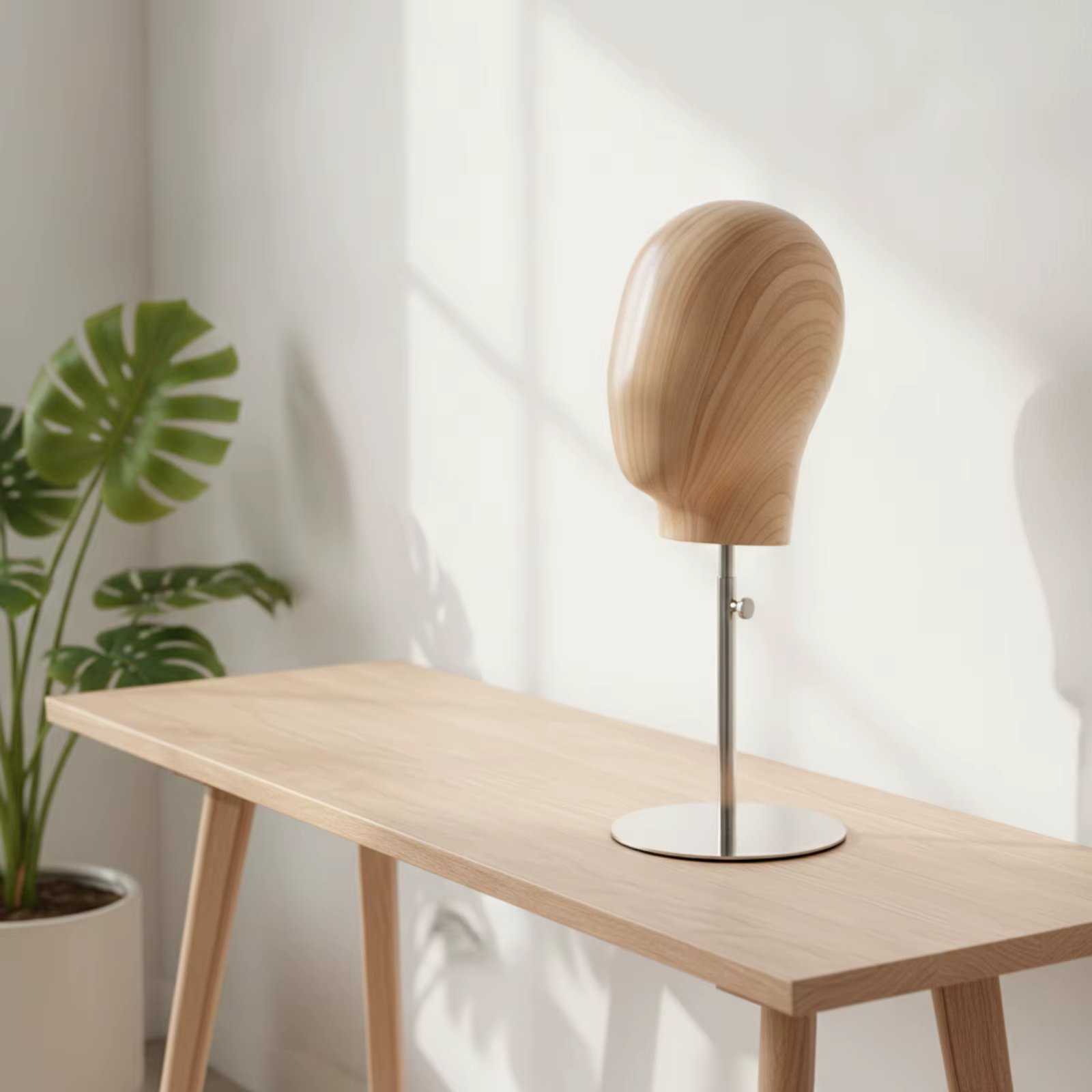Tête de mannequin avec support stable