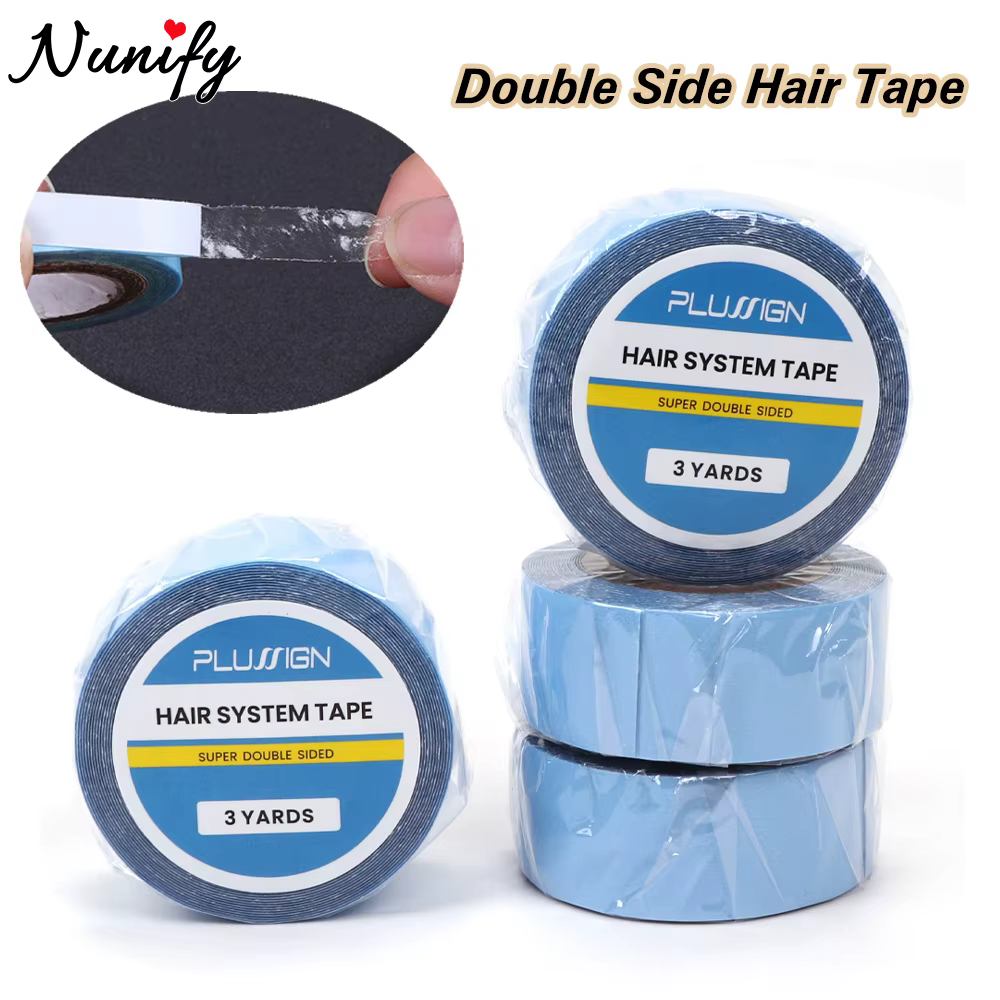 Bande adhésive imperméable pour Extensions de cheveux, 3Yards/pièce, Double face, sans brillance
