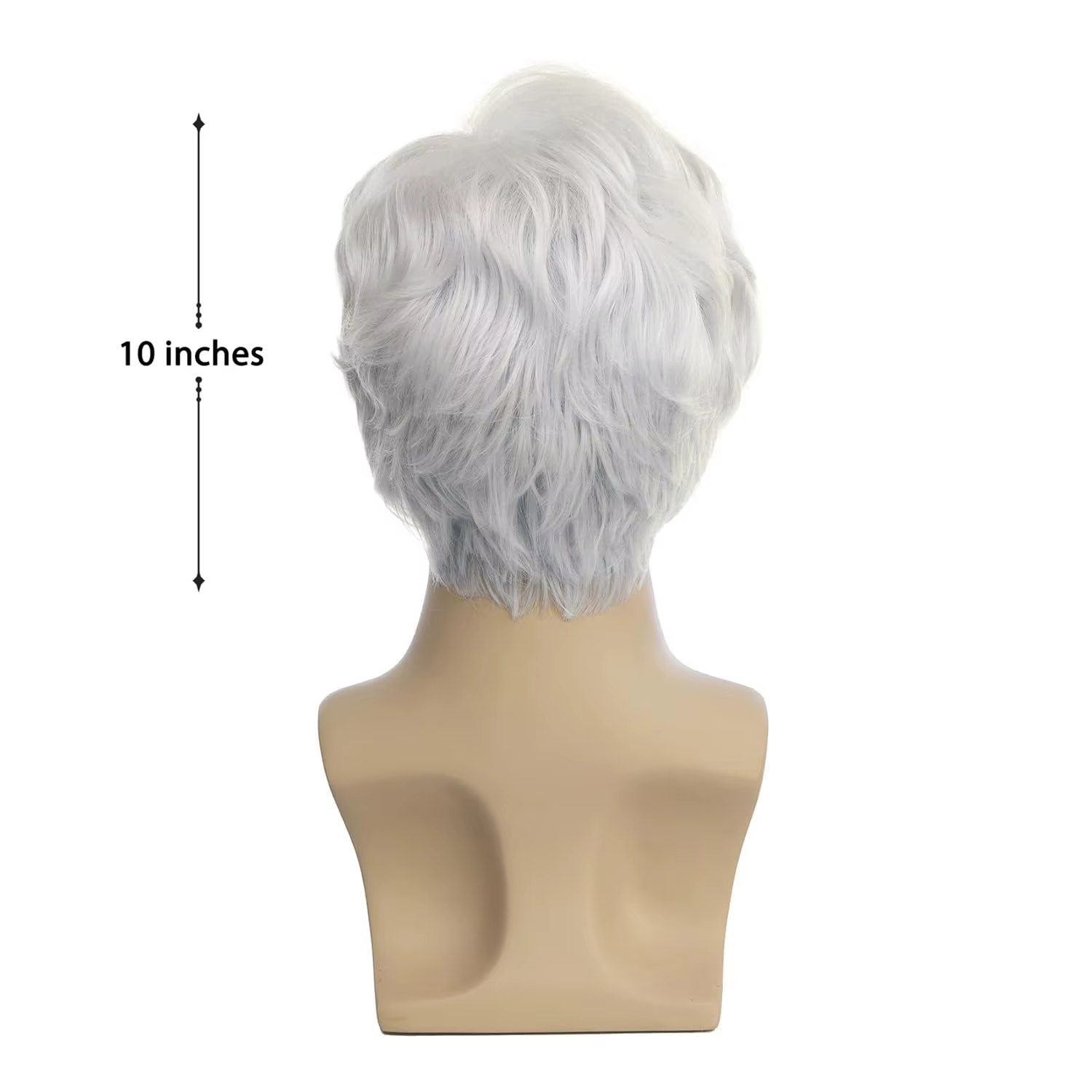 Perruque synthétique courte noire pour hommes