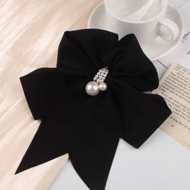 Pince à Cheveux Élégante en Satin de Couleur Unie pour Fille