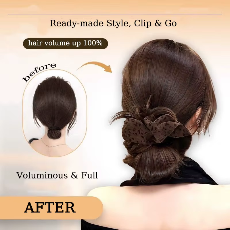 Extension de chignon synthétique en désordre