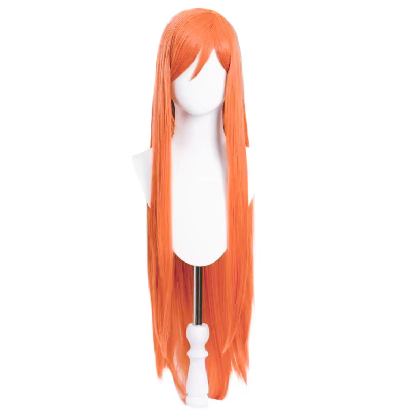 Perruque synthétique orange extra longue pour cosplay Anime Bleach Inoue Orihime