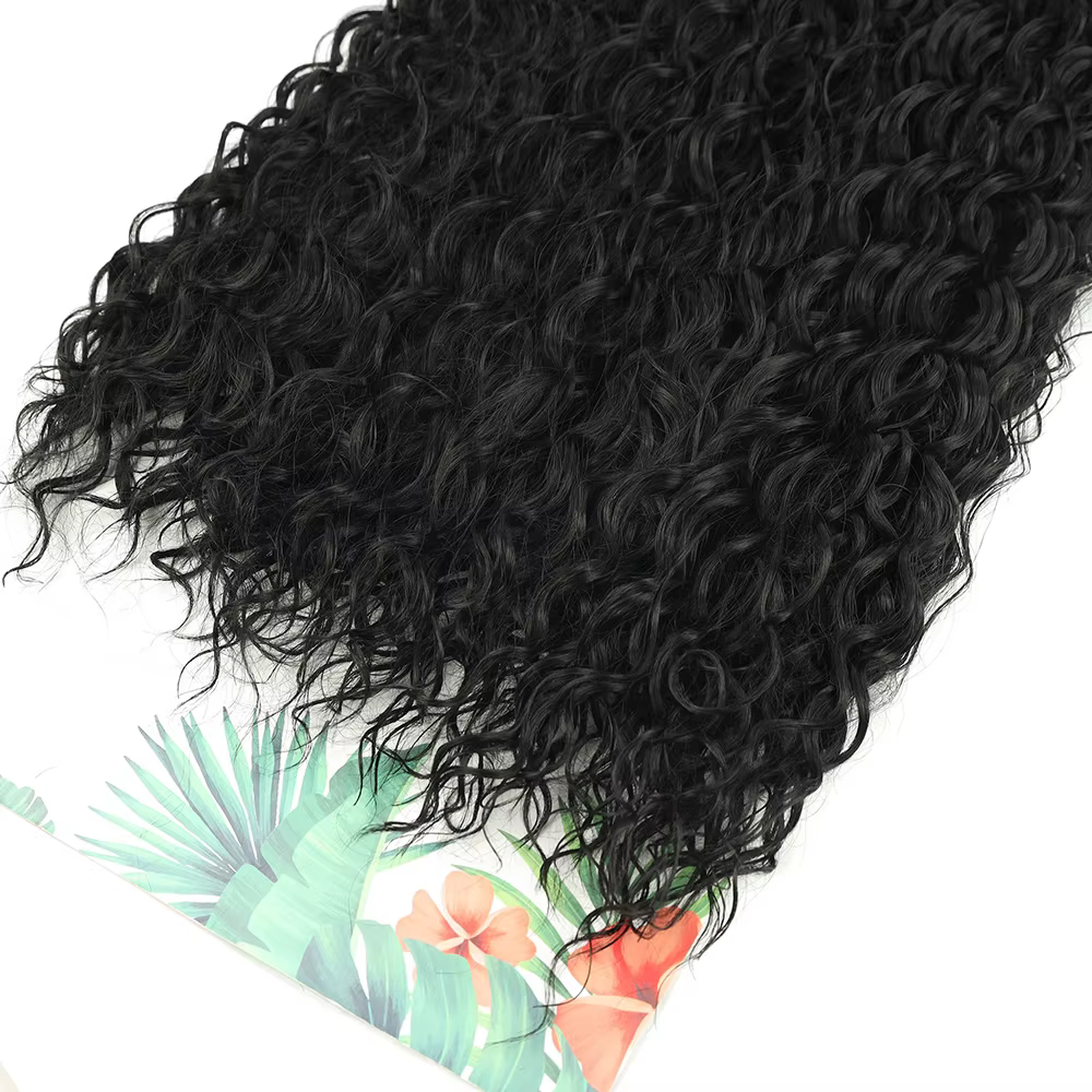 Extensions de cheveux synthétiques bouclés pour femmes, 9 pièces/ensemble, fibres capillaires longues résistantes à la chaleur, tissage pour femme