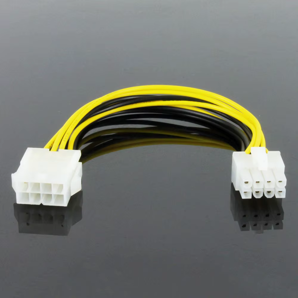 OULLX 8 broches à 8 broches ATX EPS mâle à femelle Extension d'alimentation CPU PSU carte mère câble adaptateur d'extension d'alimentation