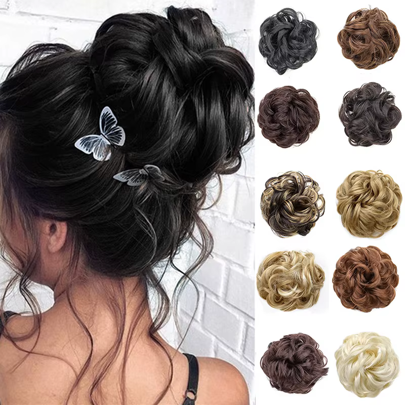 Chignon synthétique Flexible et élastique pour femmes