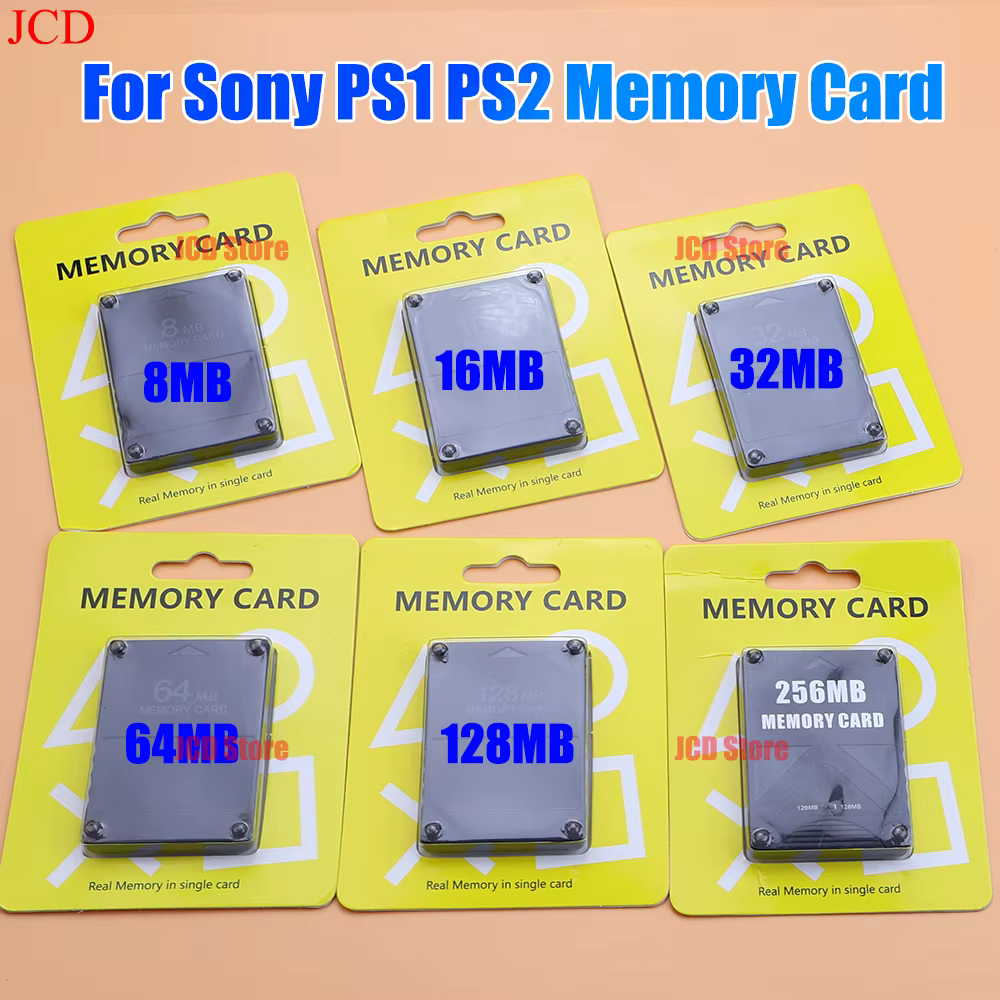 Pour PS2 8 mo/16 mo/32 mo /64 mo/128 mo/256 mo carte mémoire cartes d'extension mémoire adaptées pour Sony PS1 PS2 carte mémoire noire en gros