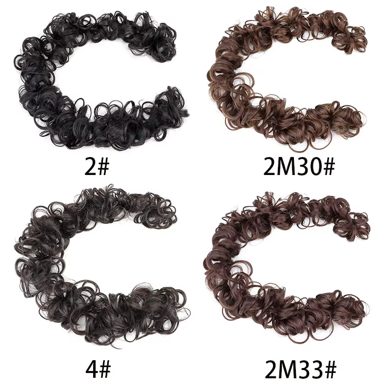 Postiche beignet chignon bouclé et désordonné | Extensions de queue de cheval DIY pour femmes – Accessoires updo