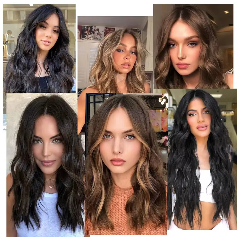 WIGSIN 24 pouces synthétique longue ondulée bouclés Extensions de cheveux postiches accessoires