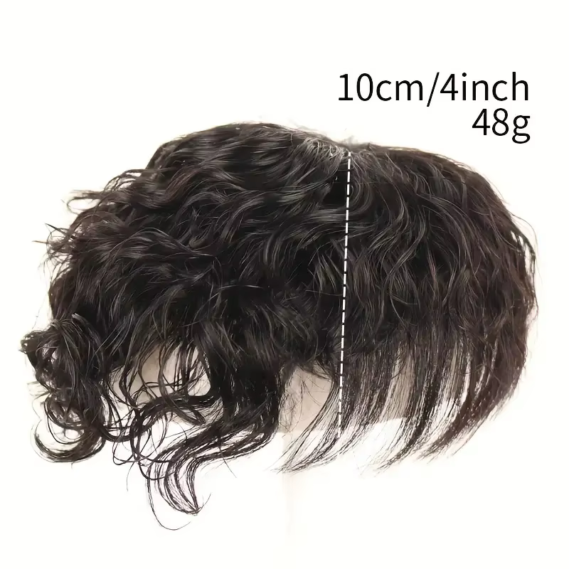 Perruque naturelle courte bouclée pour hommes