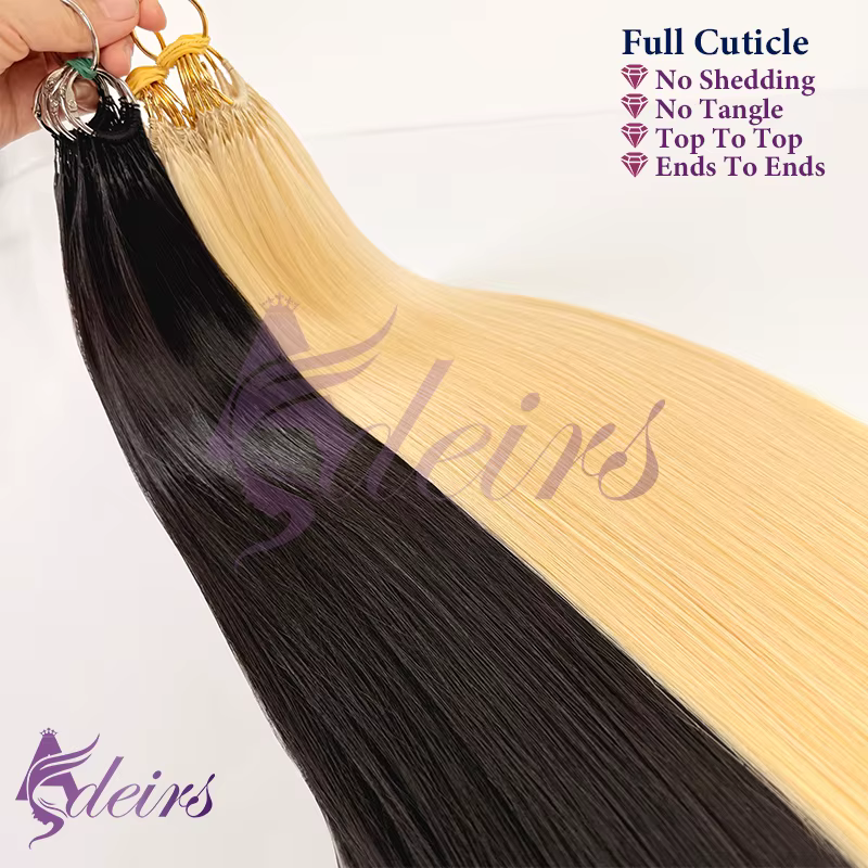 ADEIRS Double ligne plume nouvelles extensions de cheveux naturel réel