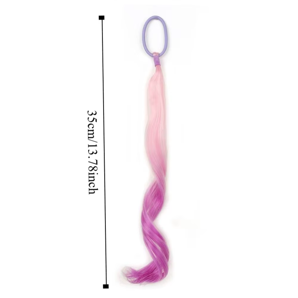 Extensions de cheveux colorées synthétiques de 14 pouces