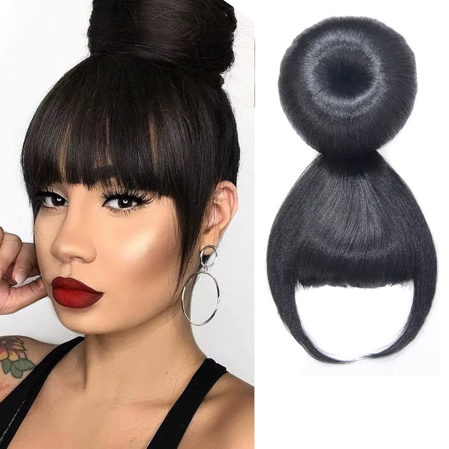 Jeedou Chignon postiche synthétique pince