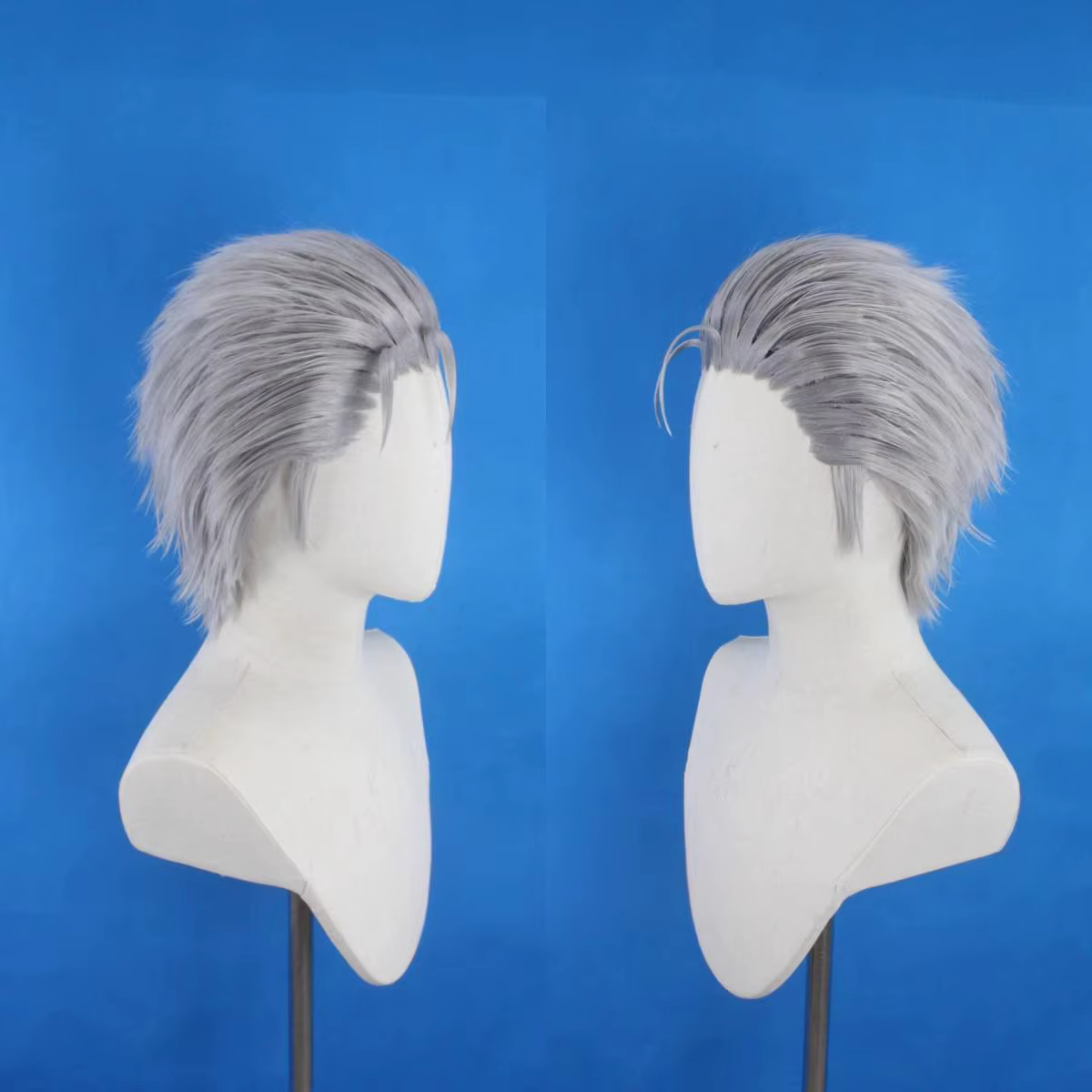 Perruque de Cosplay Devil May Cry Vergil, perruque personnalisée gris foncé