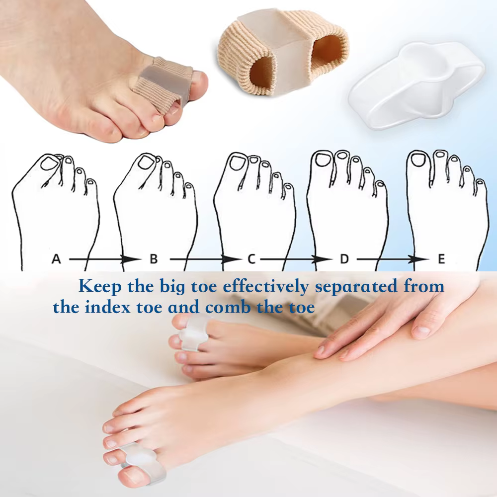 Séparateur d'orteils, correcteur d'oignon Hallux Valgus, orthèses, ajusteur de pouce, pédicure, lisseur de pieds, 2 paires