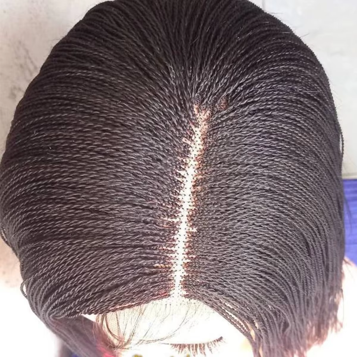 Perruques tressées à fermeture ultraviolette courte pour femmes noires