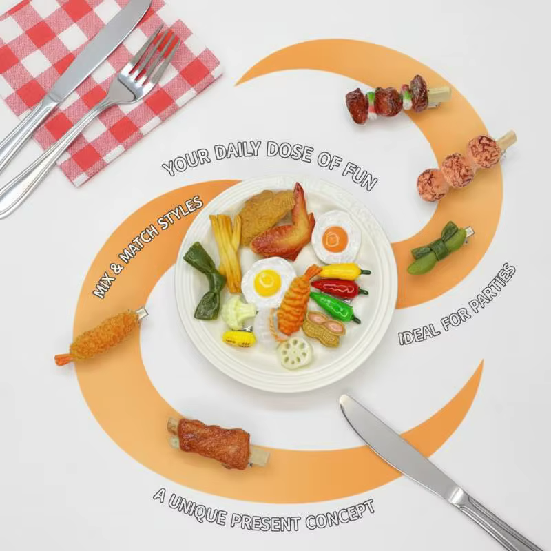 Accessoires pour cheveux en forme de côtes de porc