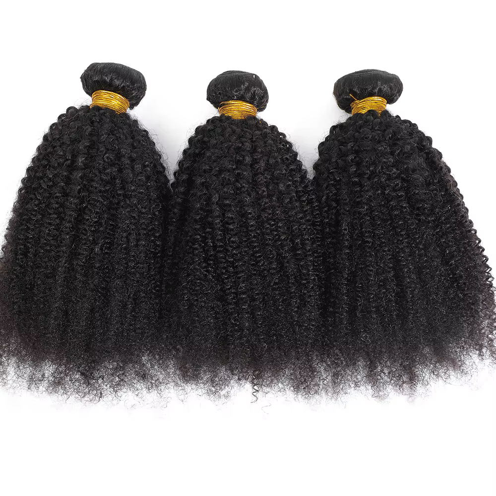 Extensions de cheveux humains vierges brésiliens bouclés crépus 4C pour tissage, pour femmes noires africaines